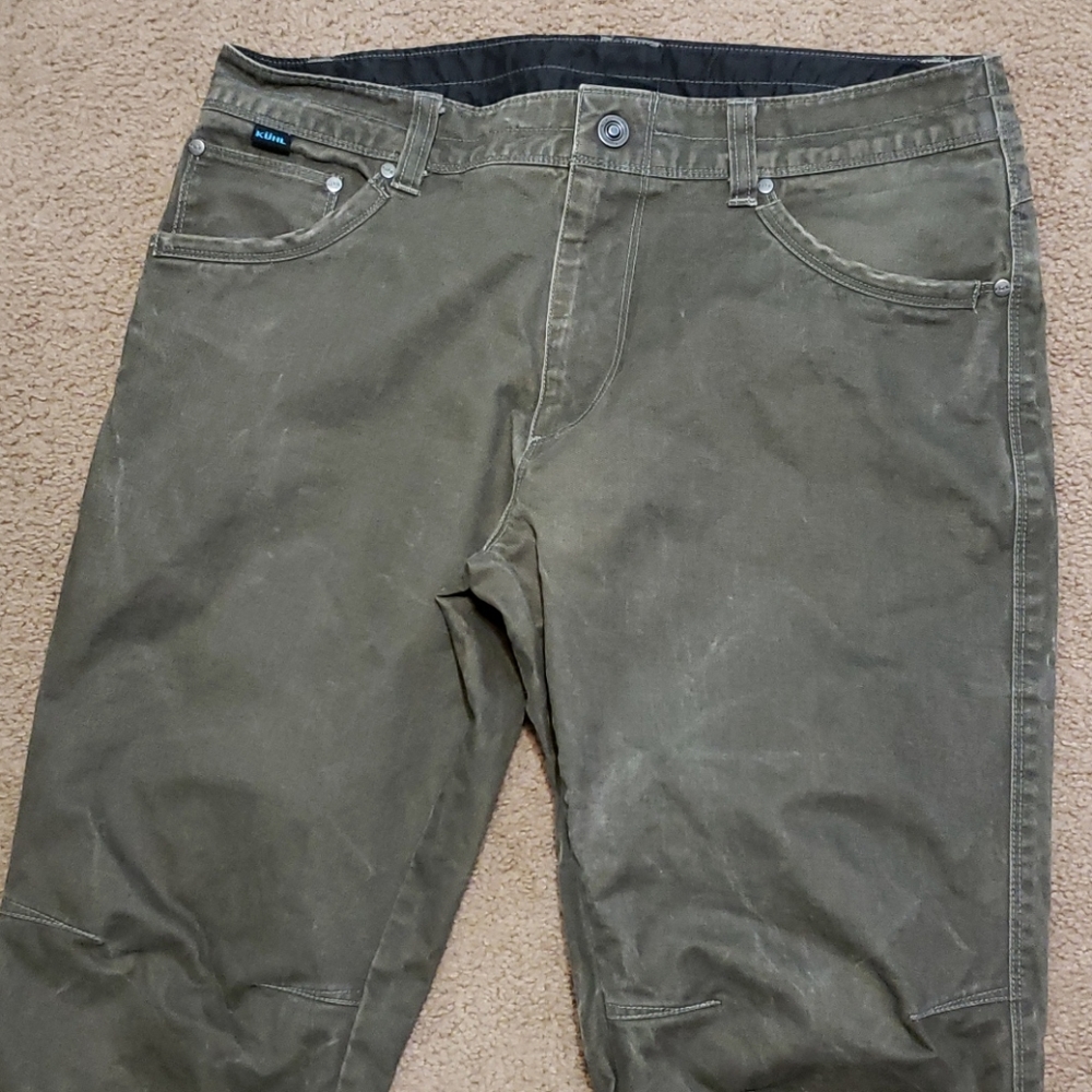 Kuhl Free Rydr Green Patinadye Pants 34 x 32